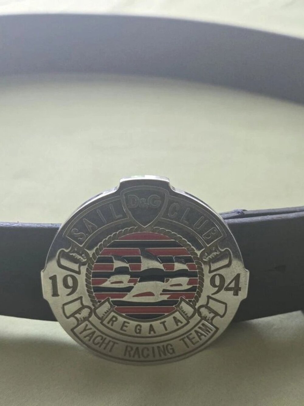 D&G Sail Club Regata 1994 Yacht Racing Belt Buckle Vintage